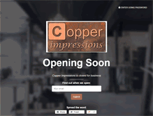 Tablet Screenshot of copperimpressions.com